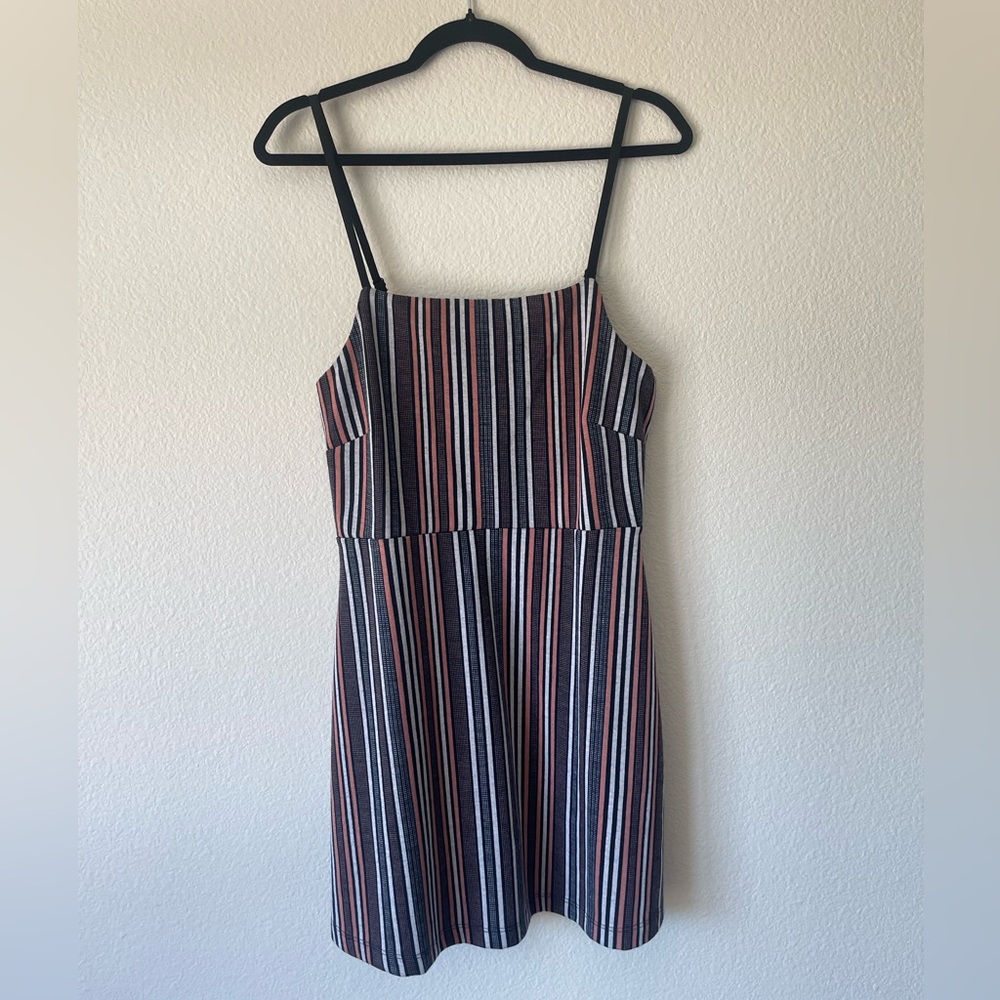 Urban Outfitters Blue, Pink, and White Spaghetti Strap Minidress